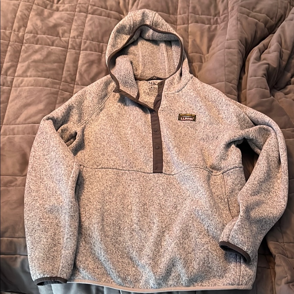 L.L.Bean Gray Hooded Pullover